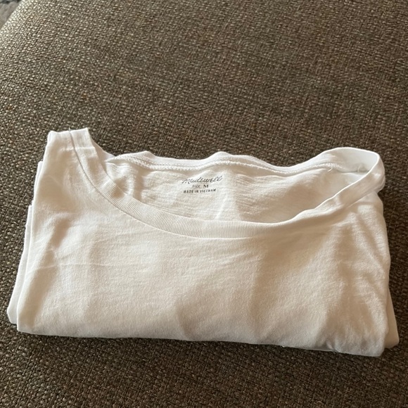 BNWOT White Long Sleeve Shirt with Pocket By Madewell - Picture 8 of 9